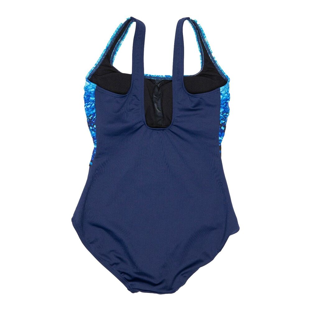 TYR Aqua Tank One-Piece Swimsuit Blue Size 8 - Picture 2 of 2